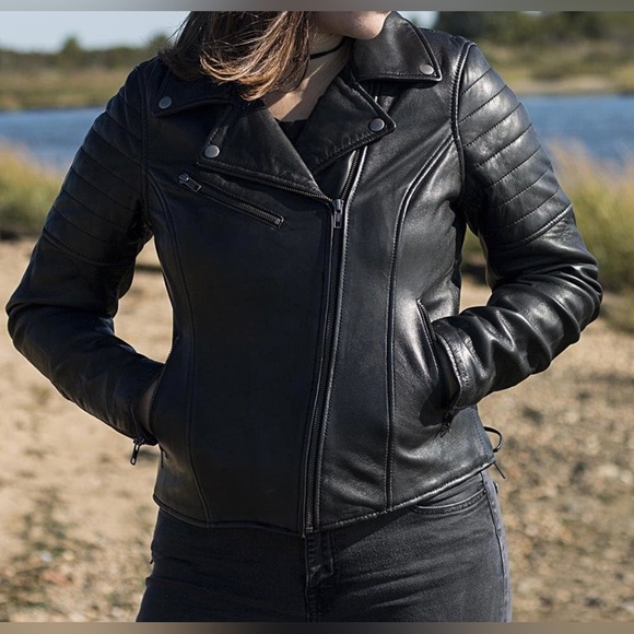 NWT Whet Blu The Princess Side-Laced Leather Jacket Size XXL - Picture 4 of 9